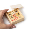 Gioco da tavolo tris scatola in legno incisione 3