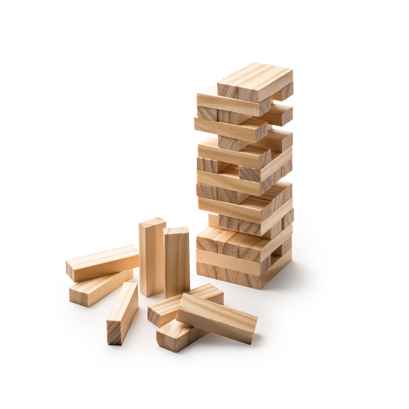 Gioco da tavolo Jenga sacchetto con stampa