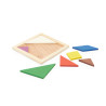 Gioco Puzzle Tangram in legno naturale 7 pezzi colorati 3