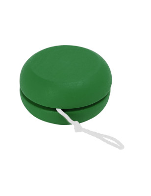 Gioco di abilità Yo-yo in legno naturale 6 colori incisione verde