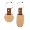 Portachiavi in legno finiture ecopelle incisione 2