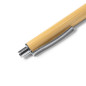 Penna a sfera con clic e punta argentata bambù Tocu