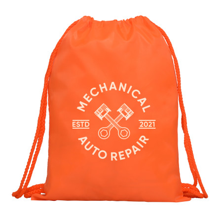 Zaino sacca borsa sportiva multiuso con coulisse Kuga stampa personalizzata arancio