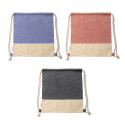 Borsa con coulisse zaino sacca in cotone riciclato Luanda colori