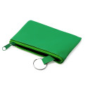 Borsa astuccio portamonete borsellino con portachiavi verde