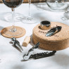 Set da vino acciaio inox cavatappi apribottiglie dosatore tappo 5