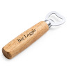 Apribottiglie in acciaio inossidabile con manico in legno naturale incisione a laser