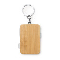 Portachiavi con cavo di ricarica 3 in 1 in bambù incisione