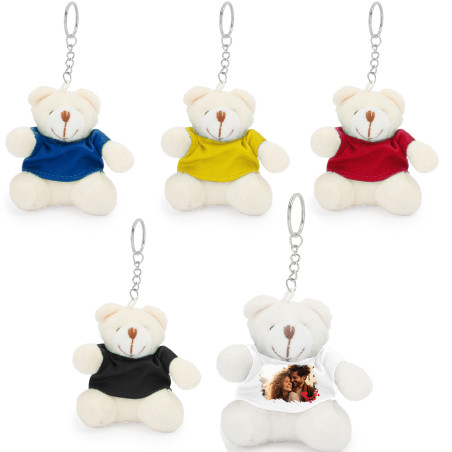 Portachiavi Peluche Personalizzato orsetto 5 colori