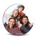 Orologio in vetro da parete o da tavolo personalizzato rotondo