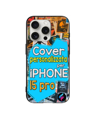 Cover personalizzata per iPhone 15 Pro compatibile in silicone e metallo