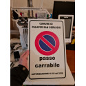 Targa in Alluminio per esterno passo carrabile