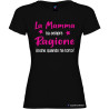T-shirt donna personalizzata la mamma ha sempre ragione colore nero