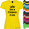 T-shirt bambina donna personalizzata principessa di casa colori vari
