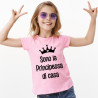 T-shirt bambina donna personalizzata principessa di casa