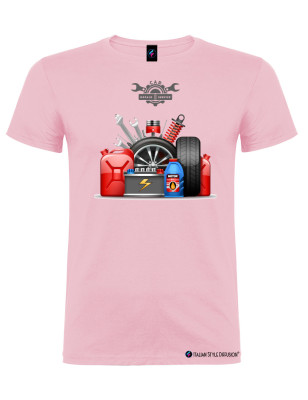 T-shirt personalizzata uomo meccanico Service Repair colore rosa