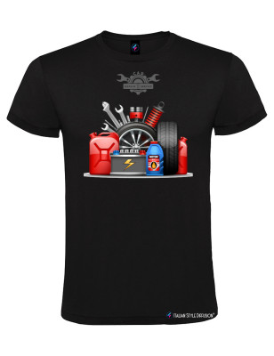 T-shirt personalizzata uomo meccanico Service Repair colore nero