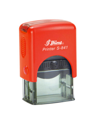 Timbro autoinchiostrante Shiny Printer S-841 26x10 mm colore rosso