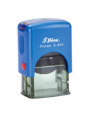Timbro autoinchiostrante Shiny Printer S-841 26x10 mm colore blu royal