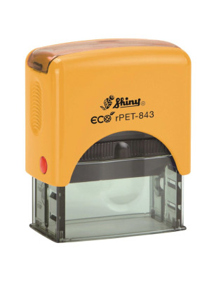 Timbro autoinchiostrante Shiny Printer PET-843 47x18 mm colore giallo