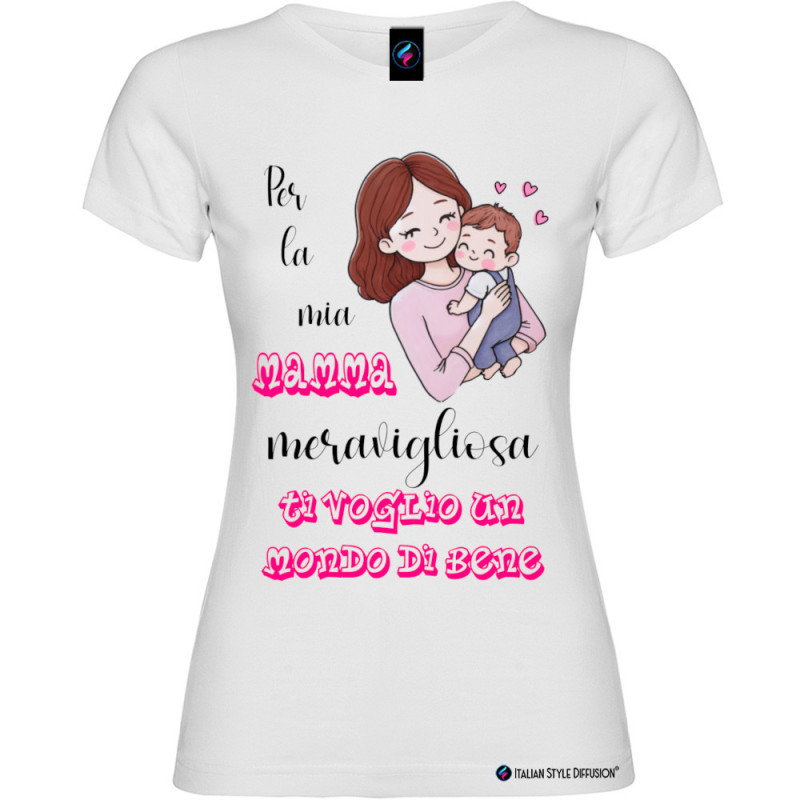 T-shirt per la Mamma meravigliosa personalizzabile