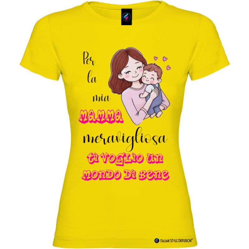 T-shirt per la Mamma meravigliosa personalizzabile