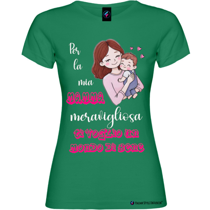 T-shirt per la Mamma meravigliosa personalizzabile