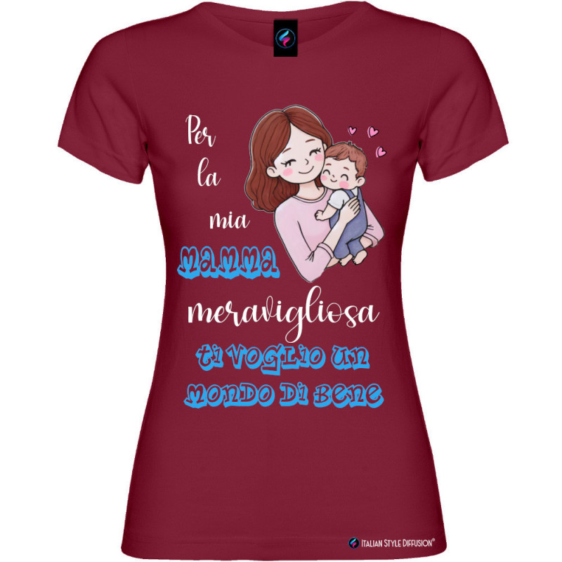 T-shirt per la Mamma meravigliosa personalizzabile