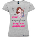T-shirt per la Mamma meravigliosa personalizzabile grigio