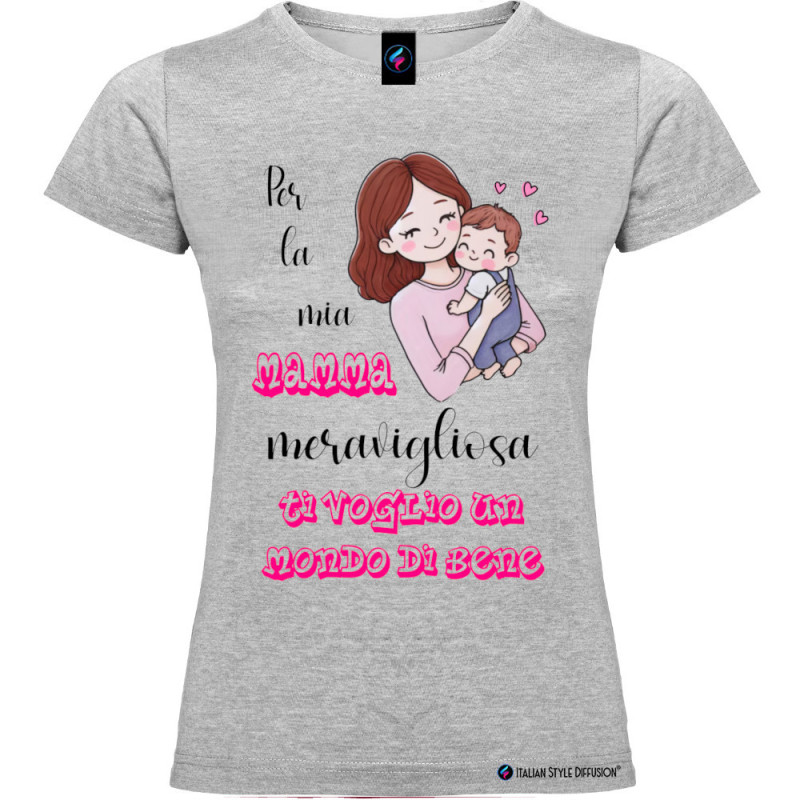 T-shirt per la Mamma meravigliosa personalizzabile