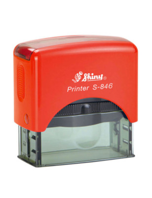 Timbro autoinchiostrante Shiny  Printer S-846 65x27 mm colore rosso