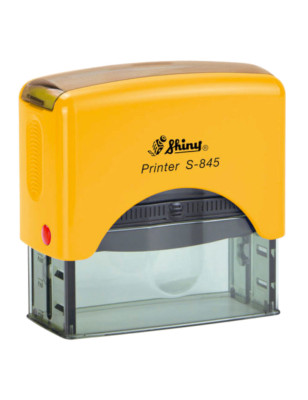 Timbro autoinchiostrante Shiny Printer S-845 70x25 mm colore giallo
