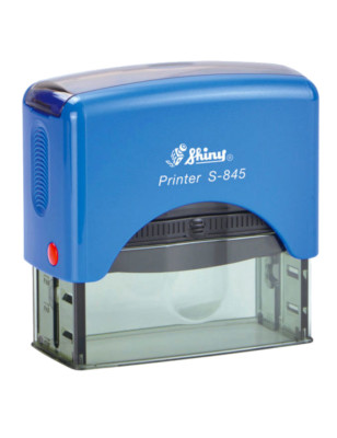 Timbro autoinchiostrante Shiny Printer S-845 70x25 mm colore blu royal