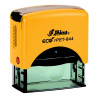 Timbro autoinchiostrante Shiny Printer Eco PET-844 58x22 mm colore giallo
