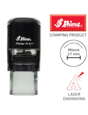 Timbro personalizzato rotondo 17 mm Shiny Printer Round R-517