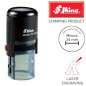 Timbro personalizzato rotondo 24 mm Shiny Printer Round R-524