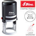 Timbro personalizzato rotondo 38 mm Shiny Printer Round R-538