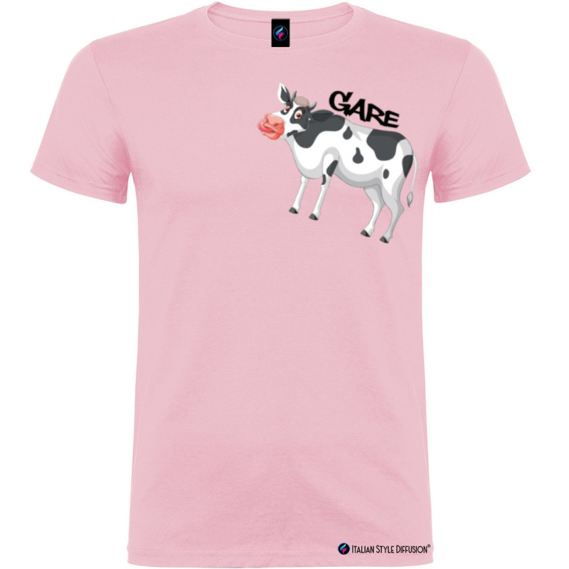 T-shirt personalizzata uomo simpatica ma va cagare colore rosa