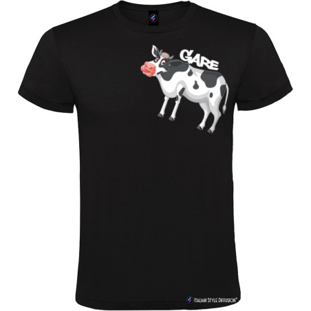 T-shirt personalizzata uomo simpatica ma va cagare colore nero