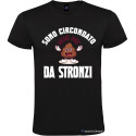 T-shirt personalizzata simpatica sono circondato da stronzi colore nero