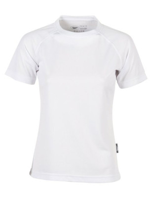 Maglietta fluorescente Firstee donna sport girocollo manica corta colore bianco