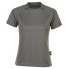 Maglietta fluorescente Firstee donna sport girocollo manica corta colore grigio