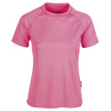 Maglietta fluorescente Firstee donna sport girocollo manica corta colore rosa
