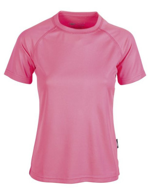Maglietta fluorescente Firstee donna sport girocollo manica corta colore rosa