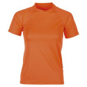 Maglietta fluorescente Firstee donna sport girocollo manica corta colore arancio