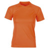 Maglietta fluorescente Firstee donna sport girocollo manica corta colore arancio