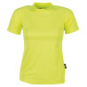 Maglietta fluorescente Firstee donna sport girocollo manica corta colore giallo fluorescente
