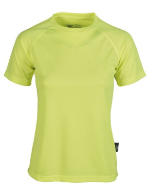 Maglietta fluorescente Firstee donna sport girocollo manica corta colore verde fluorescente