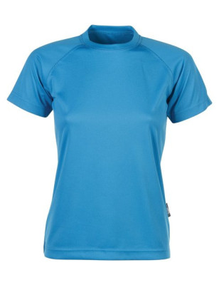Maglietta fluorescente Firstee donna sport girocollo manica corta colore azzurro