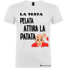 T-shirt personalizzata divertente testa pelata attira patata colore bianco